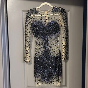 Glamorous Sequin Long Sleeve Dress